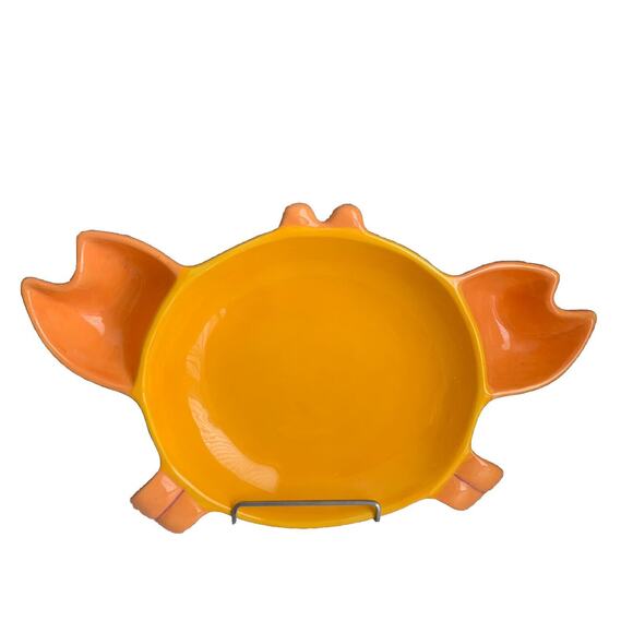 2005 Target Home Crab Large Serving Dish Vintage Platter Bowl Dip Orange Beach - Picture 1 of 16